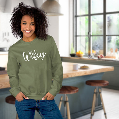 Wifey Crewneck Sweatshirt-Unisex